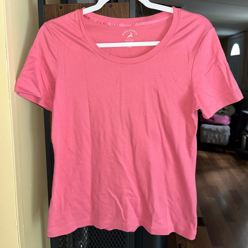 White Stag tee Pink Fitted short  Sleeve T-Shirt